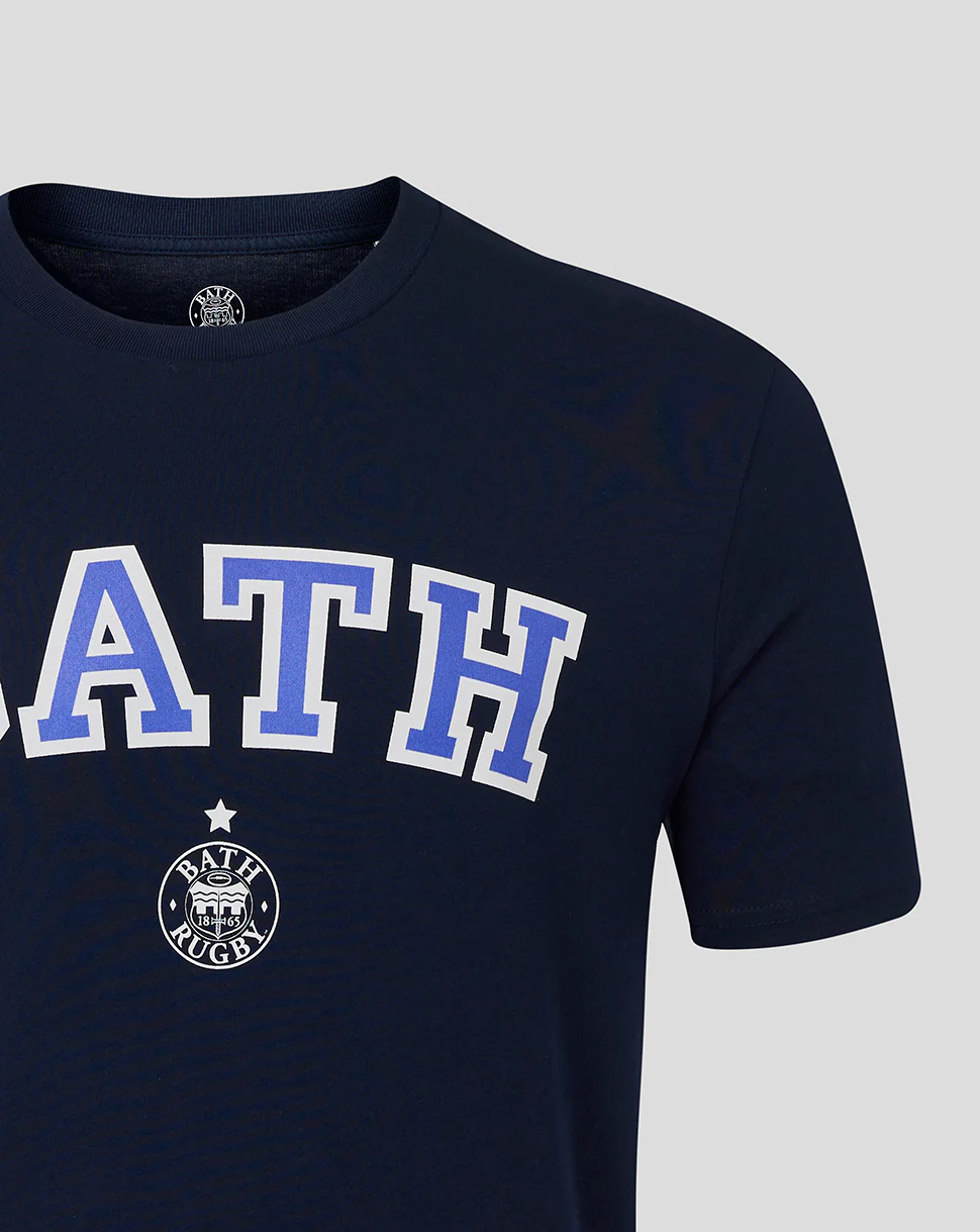 BATH RUGBY VARSITY TEE - FRENCH NAVY - Image 3