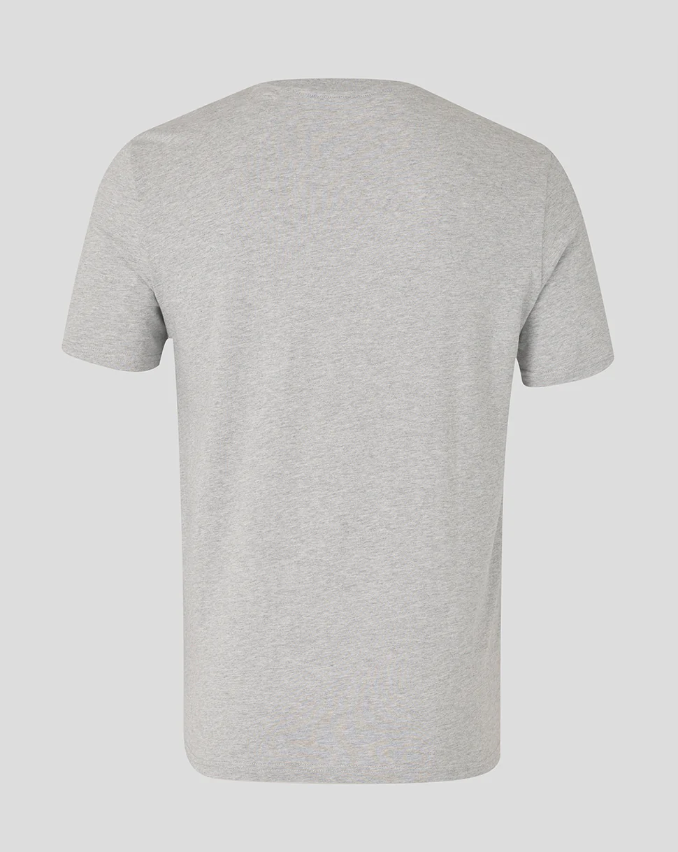 BR LOGO RUGBY TEE - HEATHER GREY - Image 4