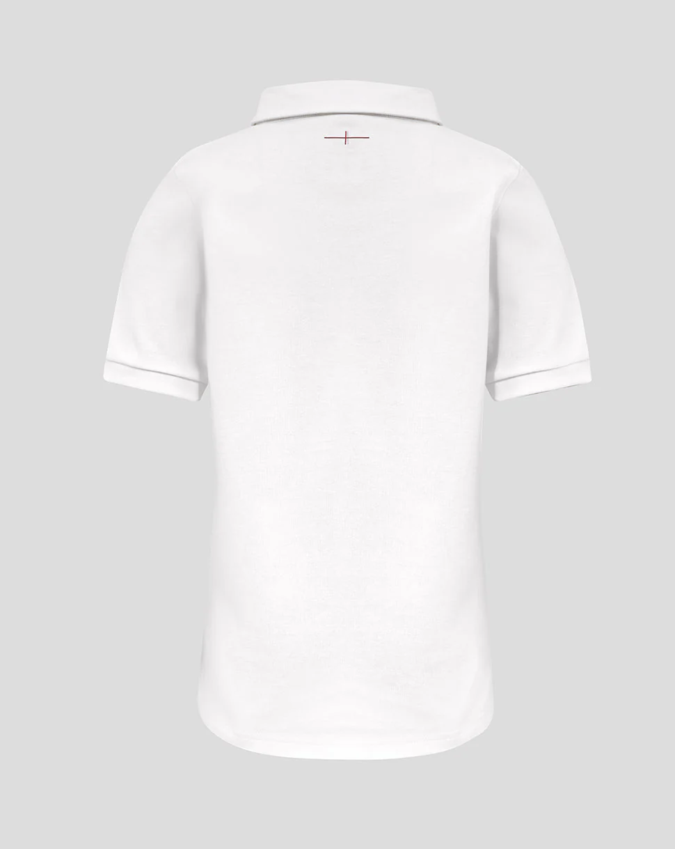 Junior England Rugby 25/26 Home Classic Short Sleeve Shirt - Brilliant White - Image 2