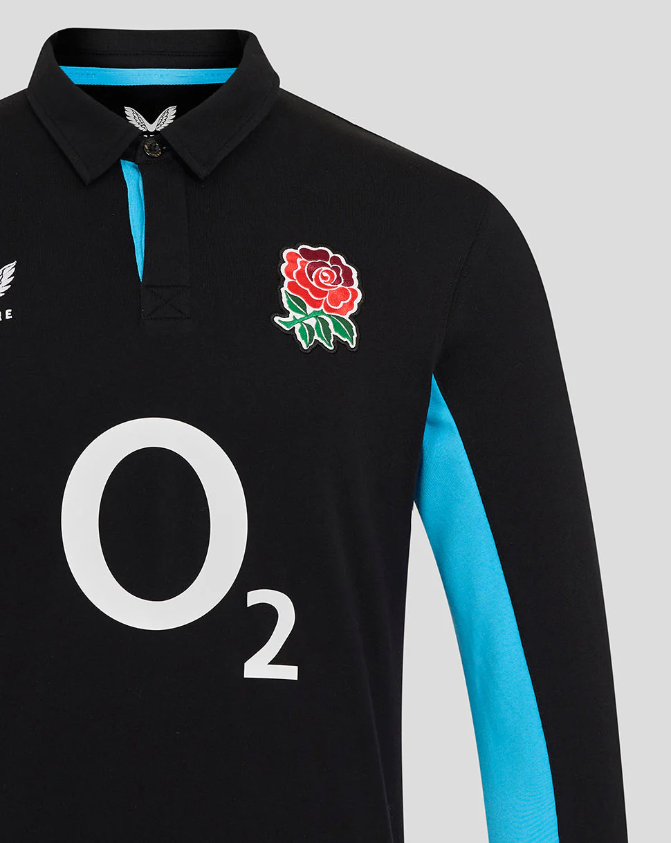 Men’s England Rugby Alternate Classic Long Sleeve Shirt – Caviar - Image 3