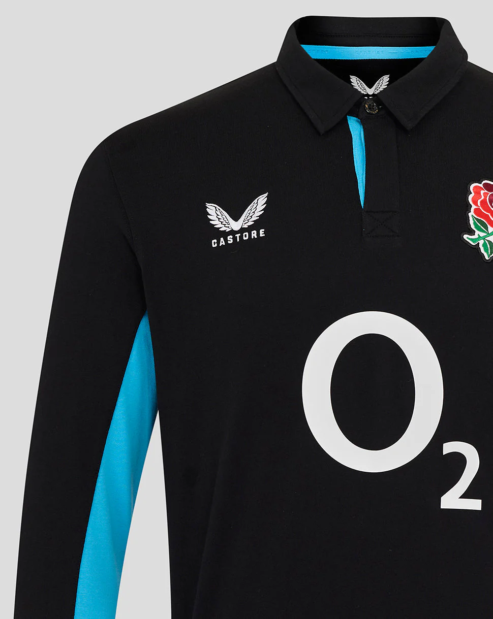 Men’s England Rugby Alternate Classic Long Sleeve Shirt – Caviar - Image 4