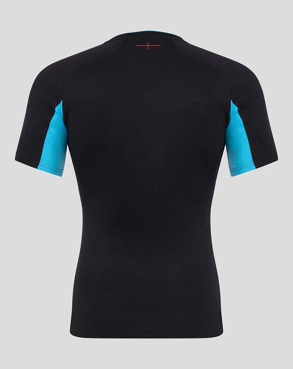 Men’s England Rugby Alternate Short Sleeve Pro Shirt – Caviar - Image 2