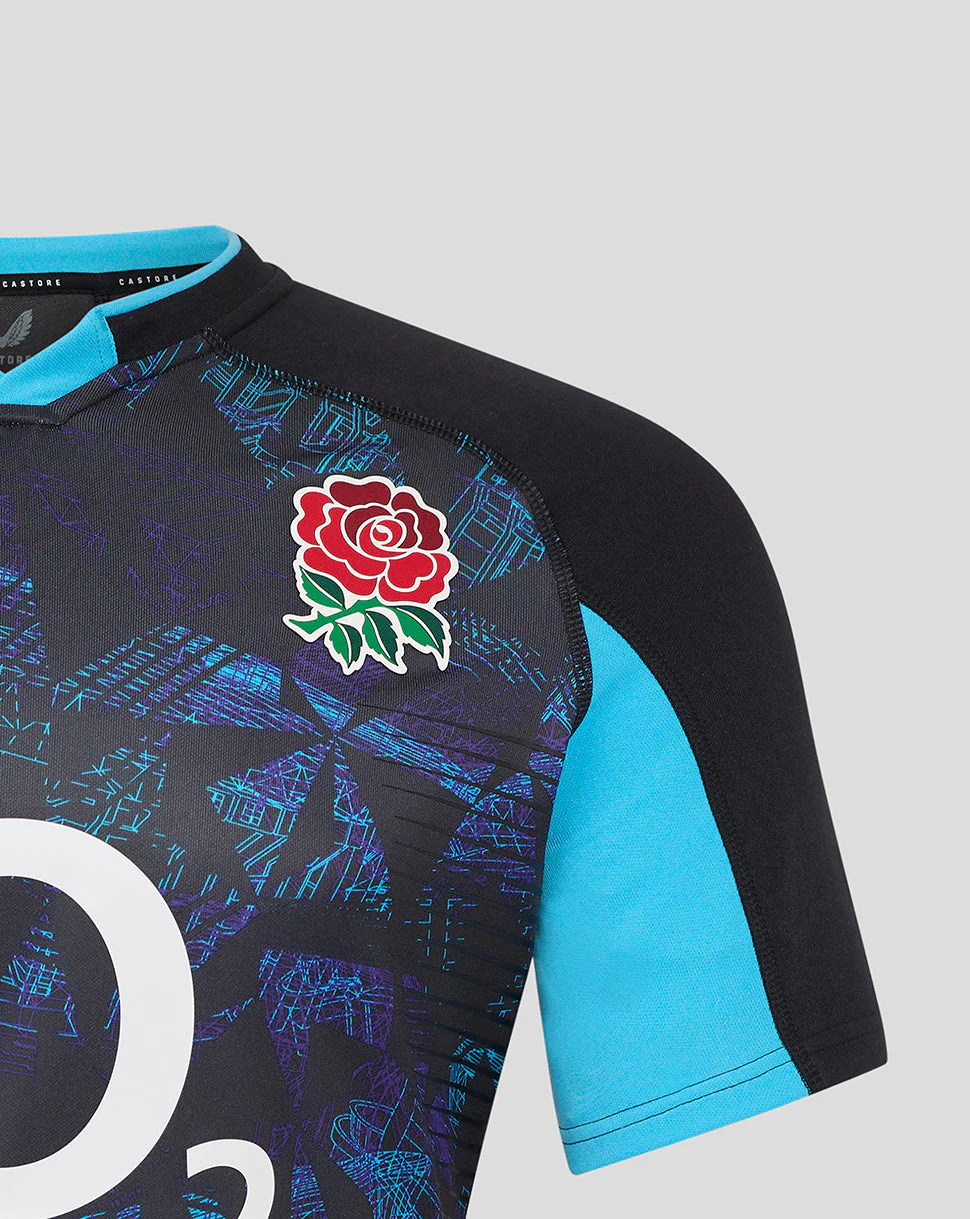 Men’s England Rugby Alternate Short Sleeve Pro Shirt – Caviar - Image 3