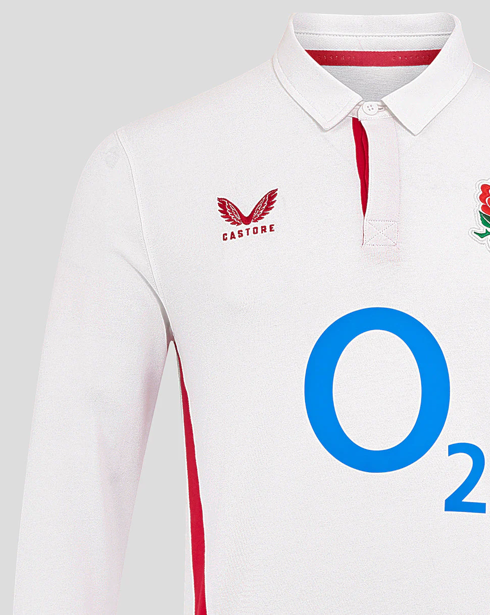 Men’s England Rugby 25/26 Home Classic Long Sleeve Shirt – Brilliant White - Image 4