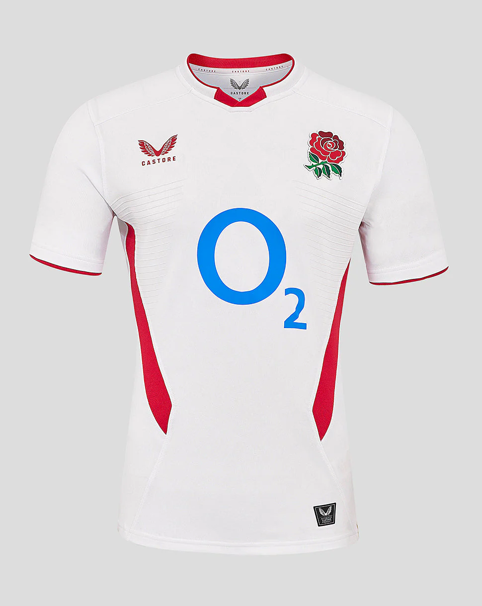 Men’s England Rugby 25/26 Home Pro Short Sleeve Shirt – Brilliant White