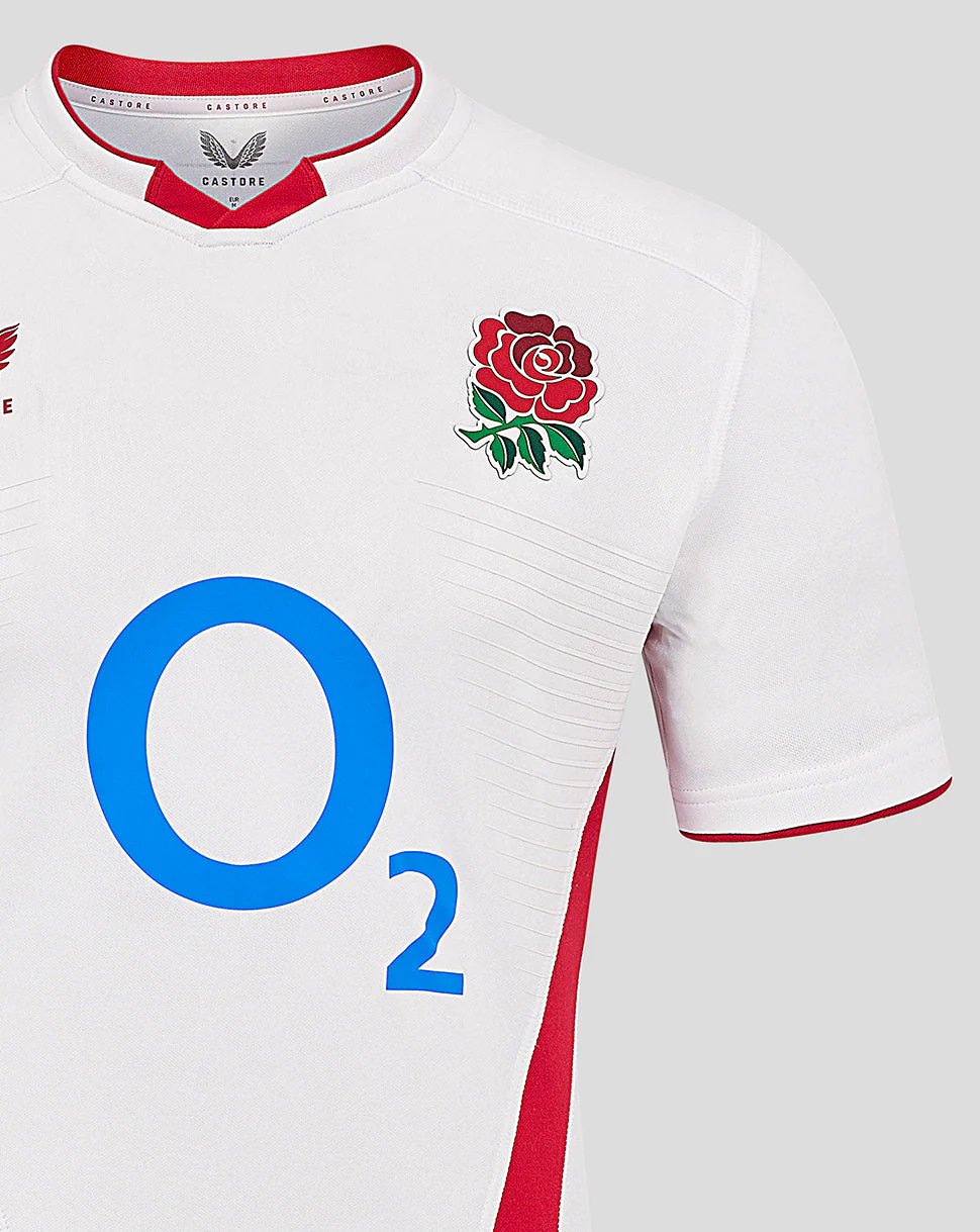 Men’s England Rugby 25/26 Home Pro Short Sleeve Shirt – Brilliant White - Image 3