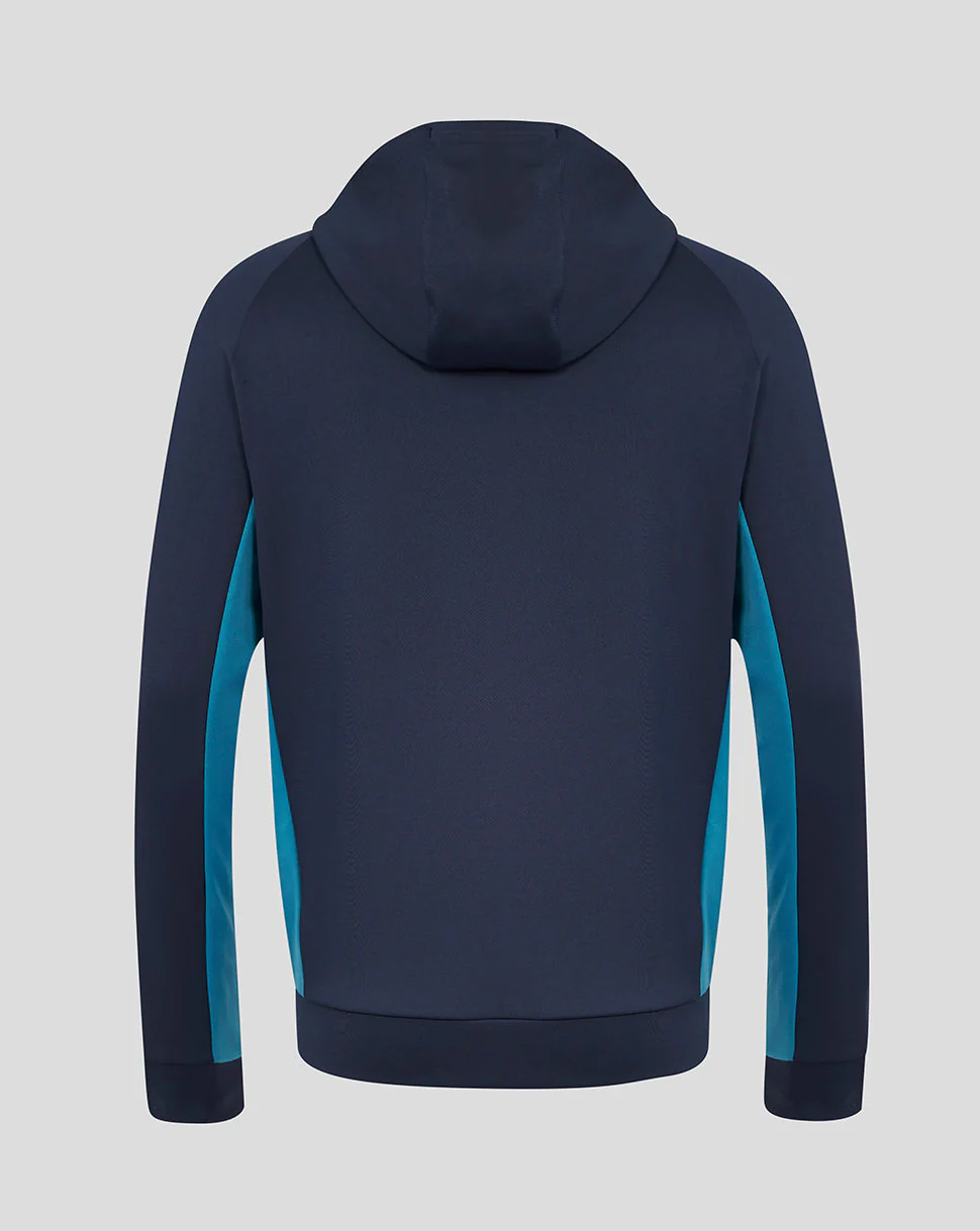 Men’s England Rugby 25/26 Performance Full Zip Long Sleeve Hoodie – Inkwell - Image 2