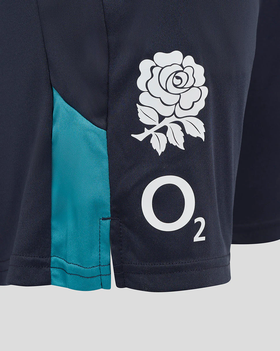 Men’s England Rugby 25/26 Performance Knit Shorts with Pockets – Inkwell - Image 3