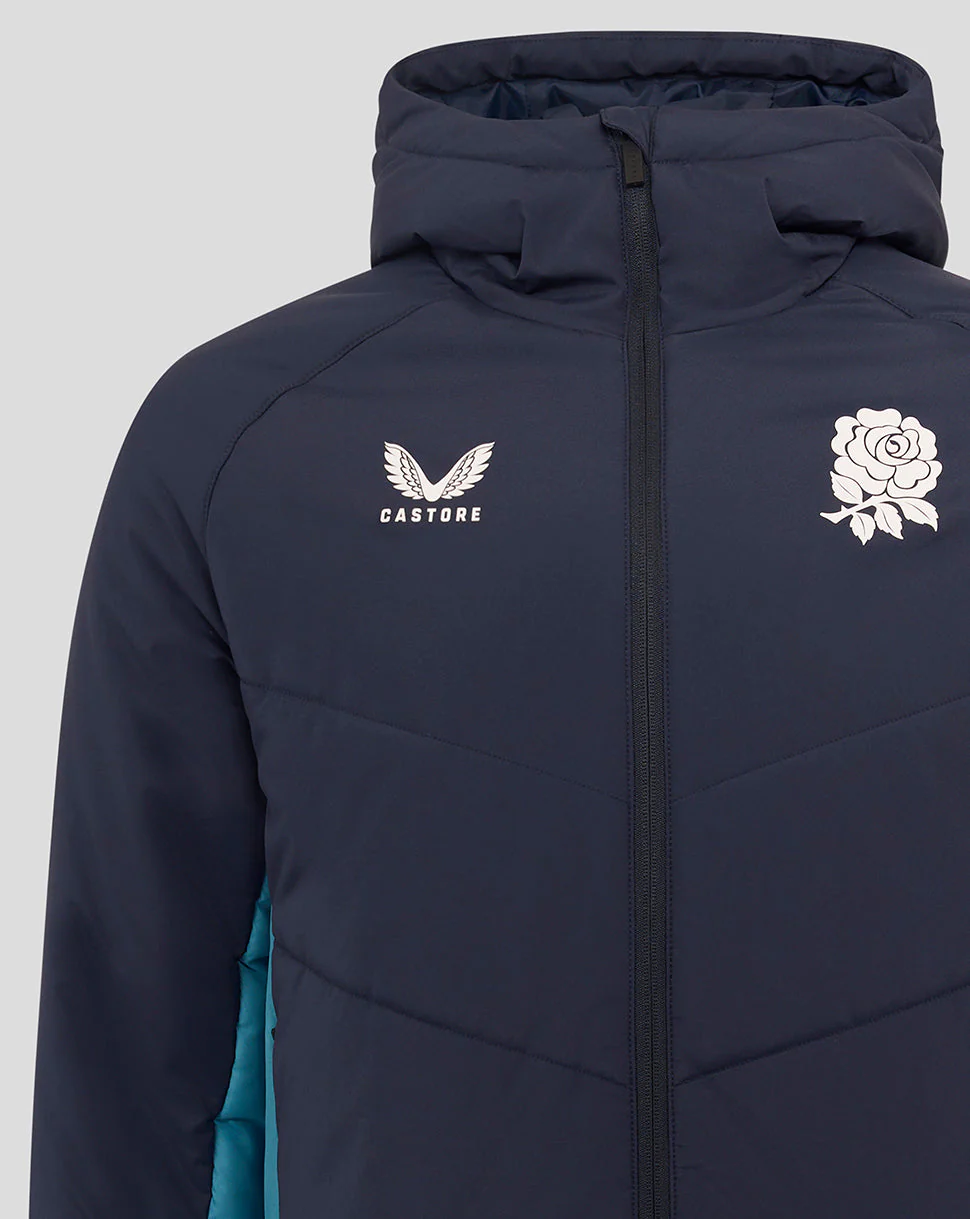 Men’s England Rugby 25/26 Performance Long Sleeve Padded Jacket – Inkwell - Image 3