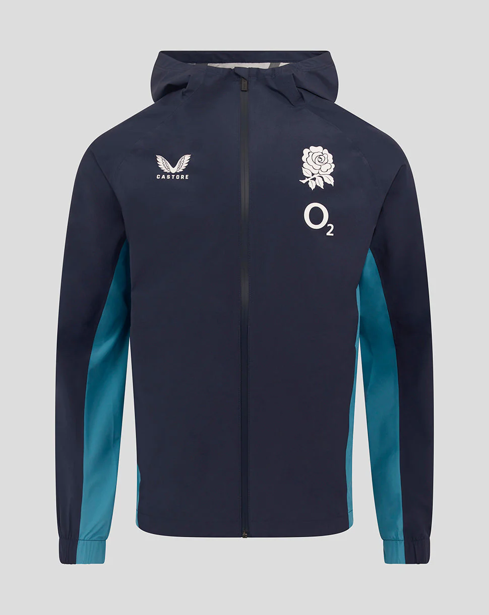 Men’s England Rugby 25/26 Performance Long Sleeve Rain Jacket – Inkwell