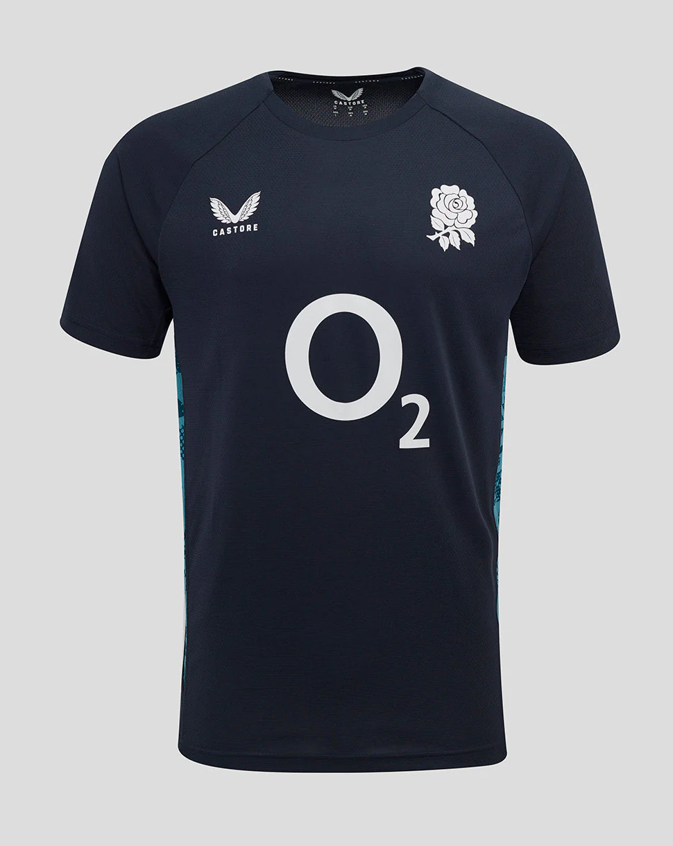 Men’s England Rugby 25/26 Performance Short Sleeve T-Shirt – Inkwell