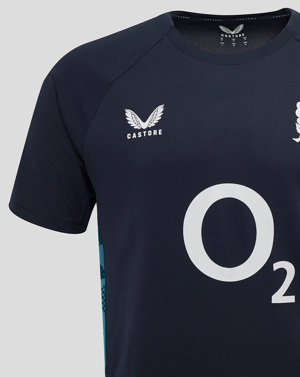 Men’s England Rugby 25/26 Performance Short Sleeve T-Shirt – Inkwell - Image 4