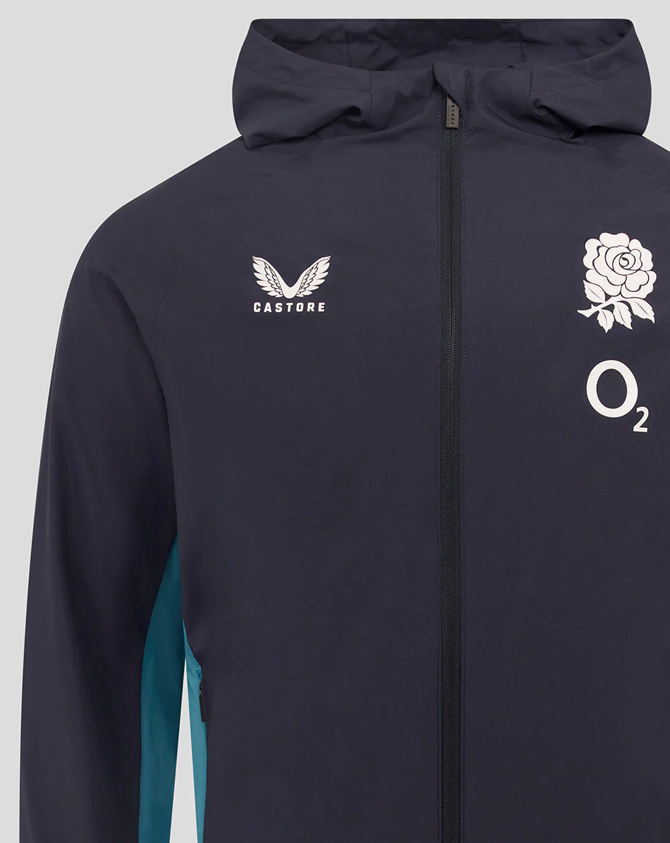 Men’s England Rugby 25/26 Performance Long Sleeve Shower Jacket – Inkwell - Image 3