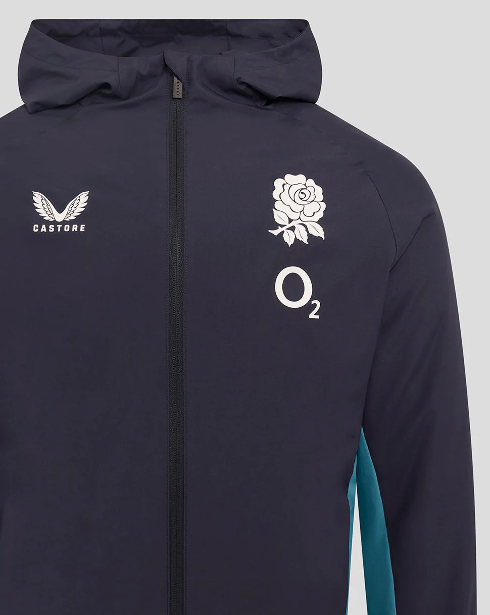 Men’s England Rugby 25/26 Performance Long Sleeve Shower Jacket – Inkwell - Image 4