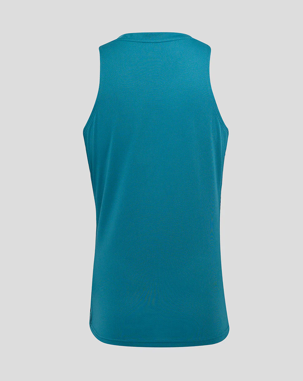 Men’s England Rugby 25/26 Performance Sleeveless Singlet – Storm Blue - Image 2