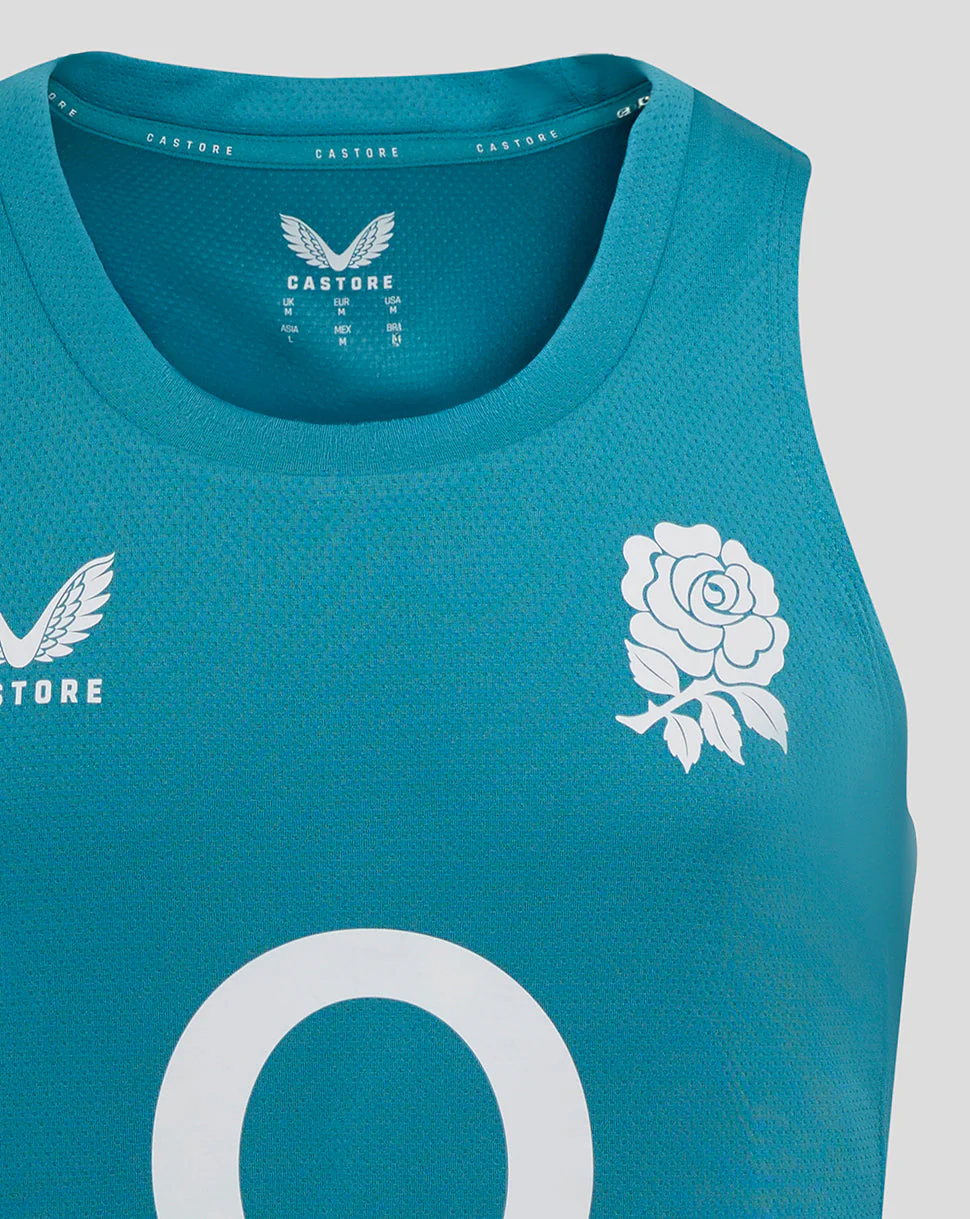 Men’s England Rugby 25/26 Performance Sleeveless Singlet – Storm Blue - Image 3