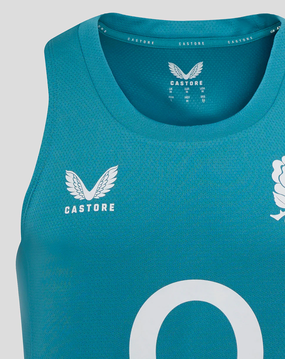 Men’s England Rugby 25/26 Performance Sleeveless Singlet – Storm Blue - Image 4