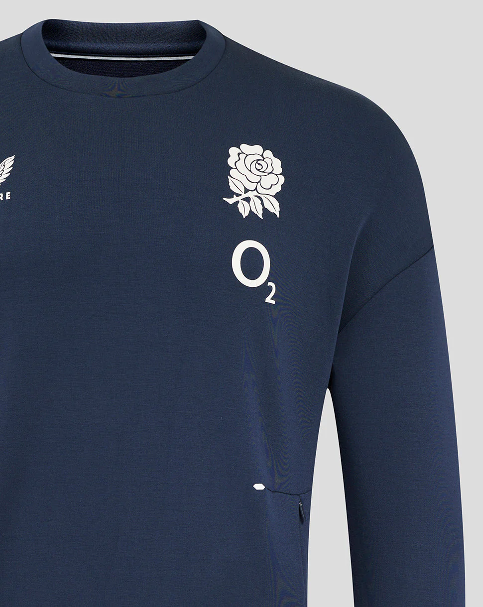 Men's England Rugby 25/26 Travel Crew Sweatshirt - Inkwell - Image 4