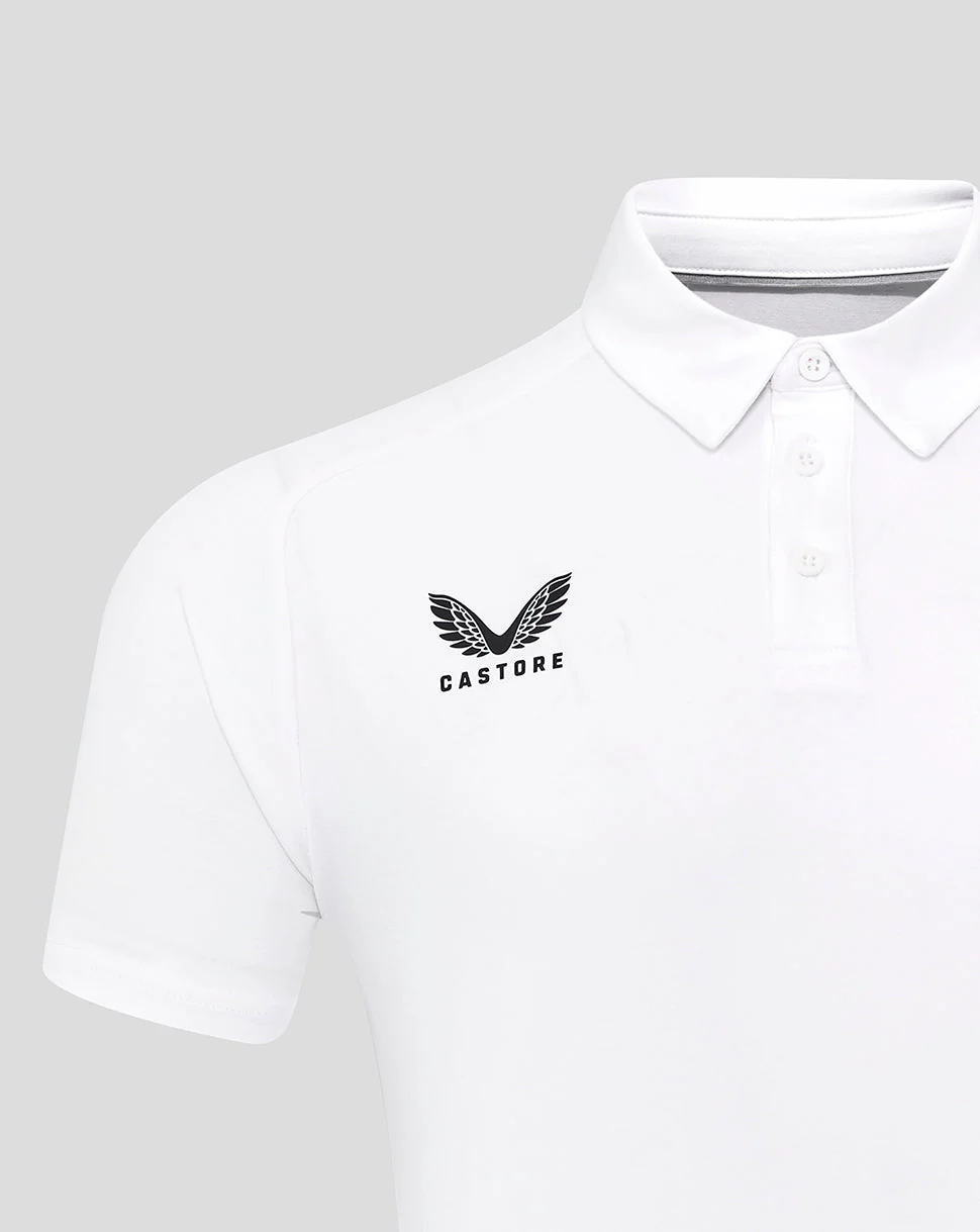 Men's England Rugby 25/26 Travel Short Sleeve Polo - Brilliant White - Image 4