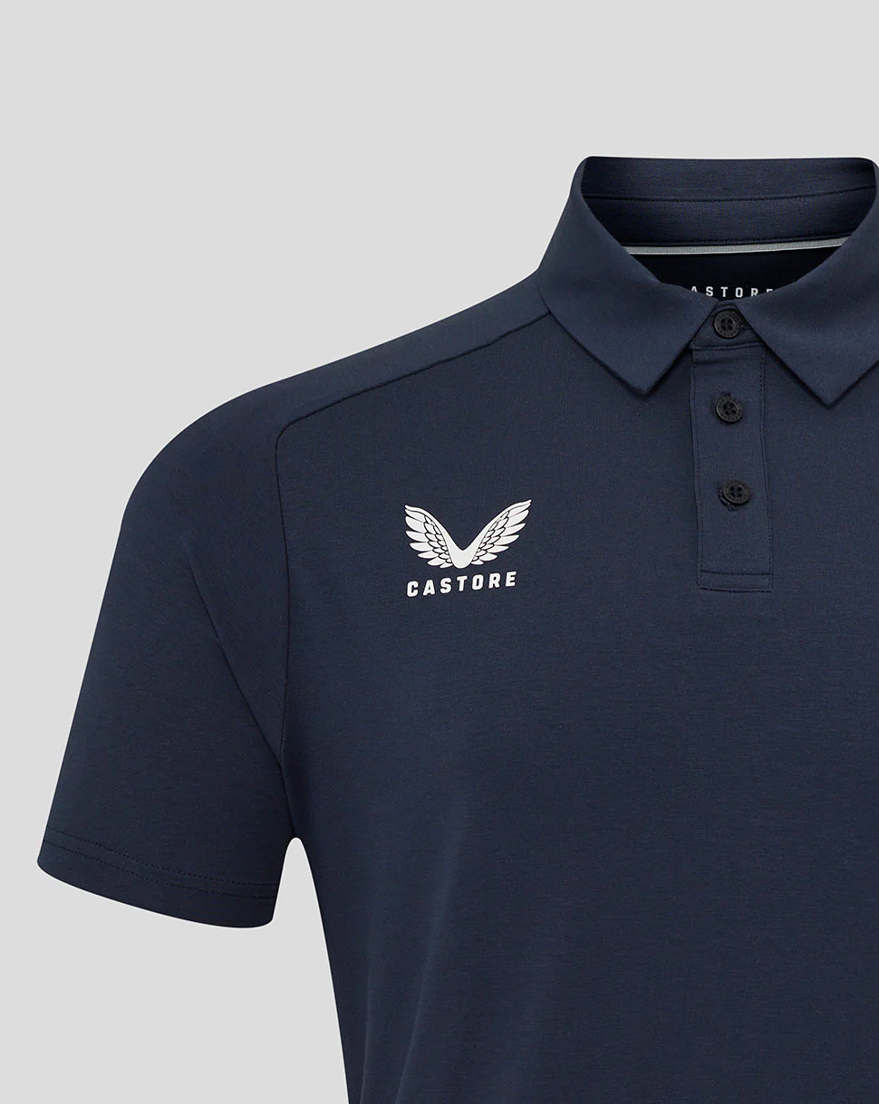 Men's England Rugby 25/26 Travel Short Sleeve Polo - Inkwell - Image 4