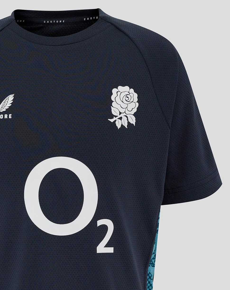 Junior England Rugby 25/26 Performance Short Sleeve T-Shirt - Inkwell - Image 3