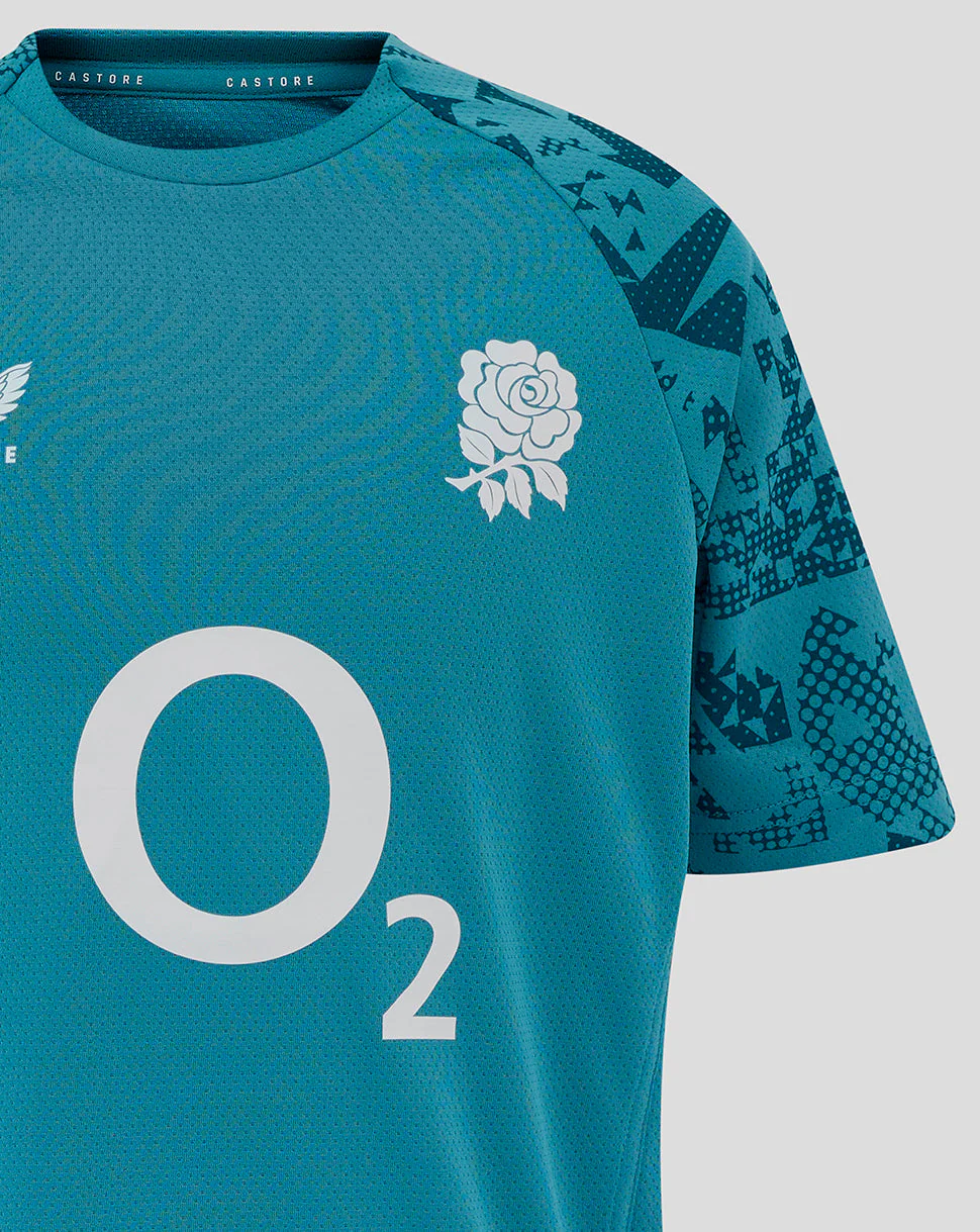 Junior England Rugby 25/26 Performance Short Sleeve Tee - Storm Blue - Image 3