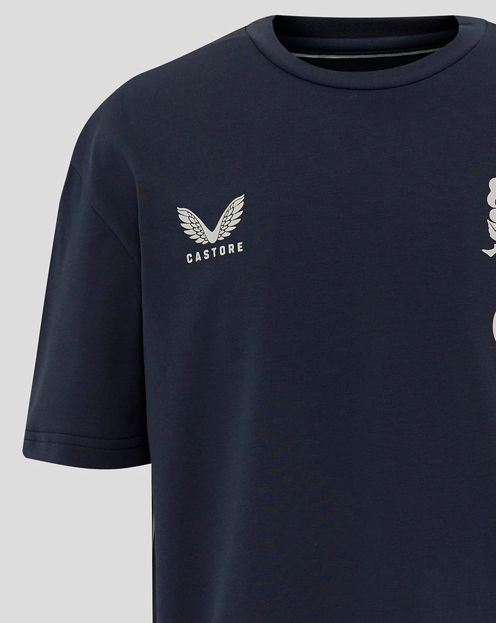 Junior England Rugby 25/26 Travel Short Sleeve T-Shirt - Inkwell - Image 4