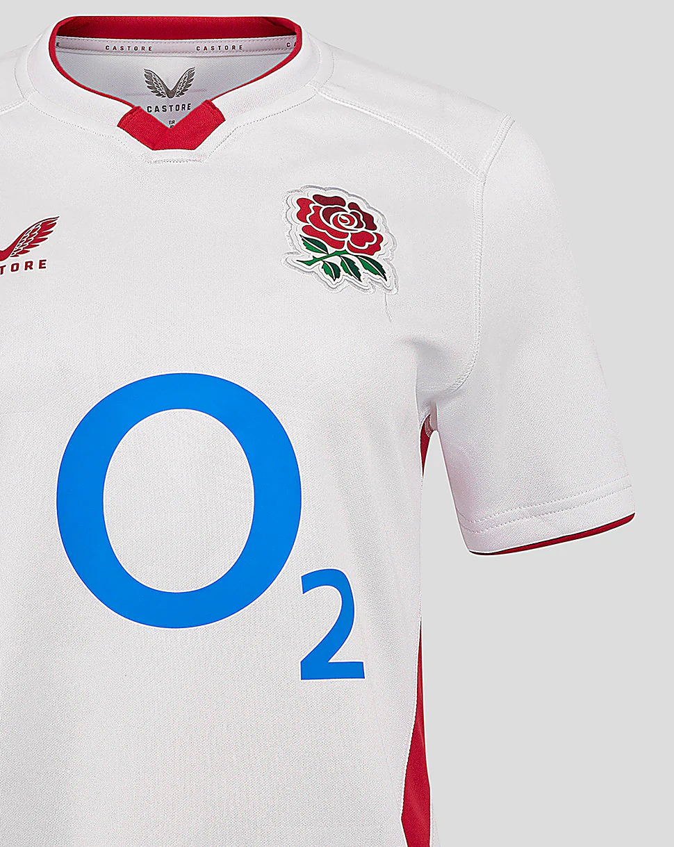 Women’s England Rugby 25/26 Home Short Sleeve Shirt – Brilliant White - Image 3