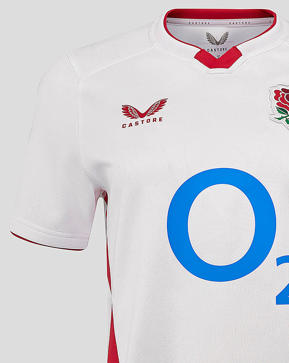 Women’s England Rugby 25/26 Home Short Sleeve Shirt – Brilliant White - Image 4
