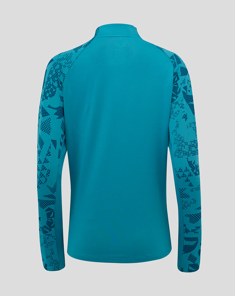 Women’s England Rugby 25/26 Performance Long Sleeve Midlayer Top – Storm Blue - Image 2