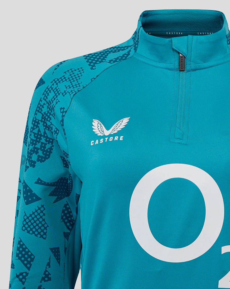 Women’s England Rugby 25/26 Performance Long Sleeve Midlayer Top – Storm Blue - Image 4