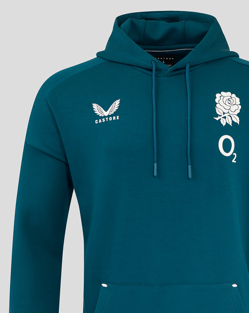 England Rugby Men's Travel Overhead Hoodie O2 - Reflecting Pond - Image 3
