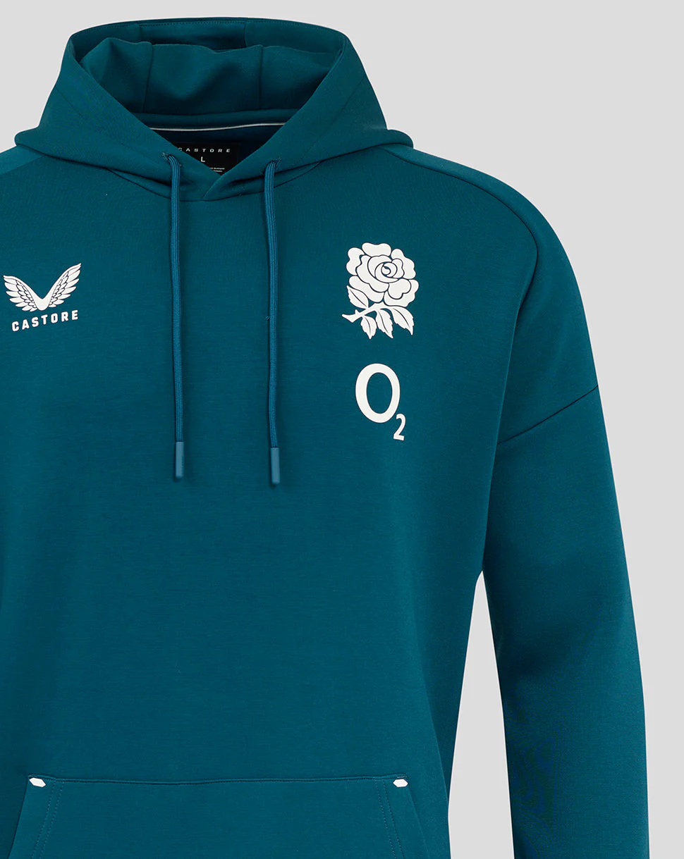 England Rugby Men's Travel Overhead Hoodie O2 - Reflecting Pond - Image 4