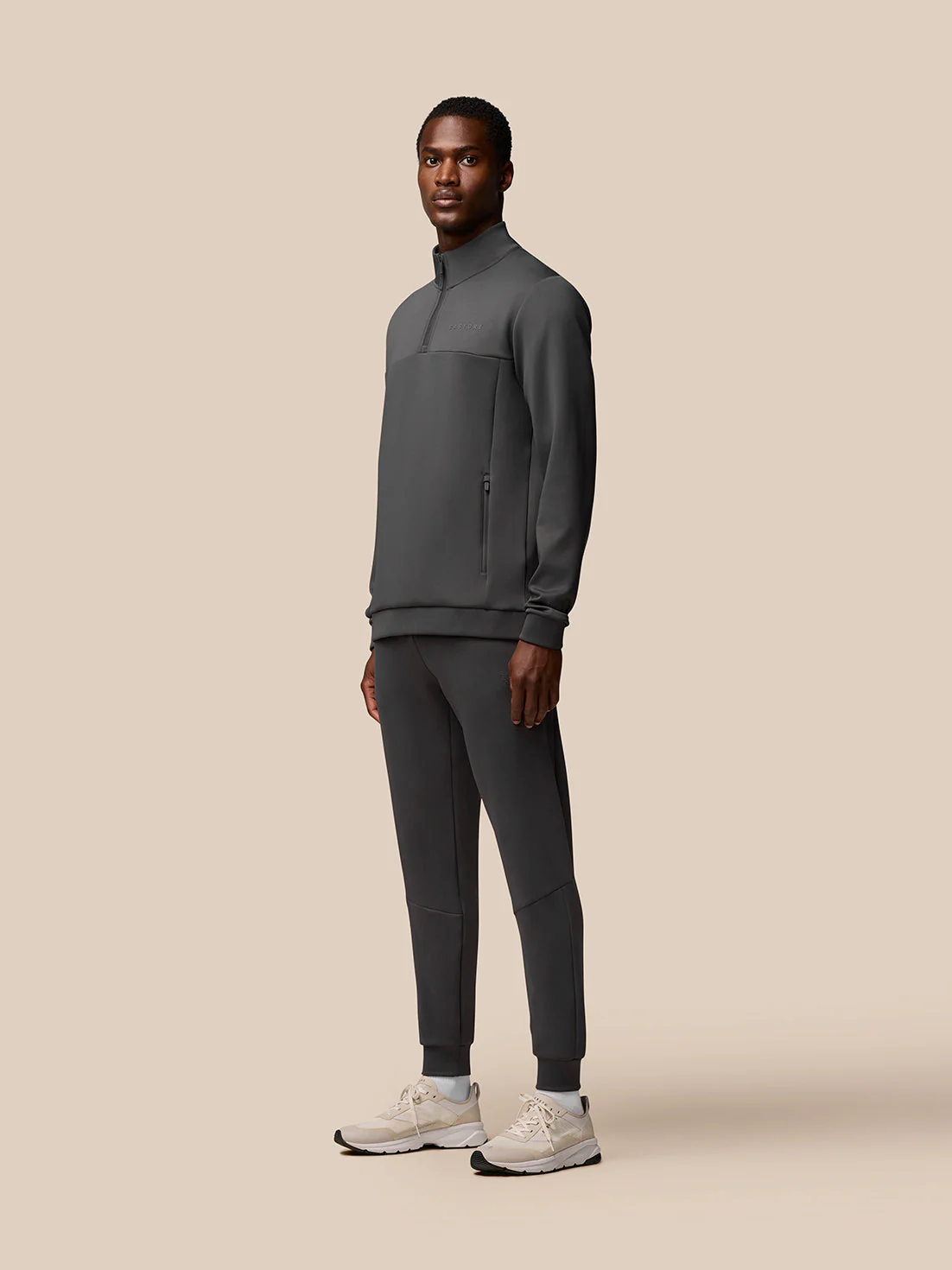 Flex 1/4 Zip Sweatshirt - Charcoal - Image 5