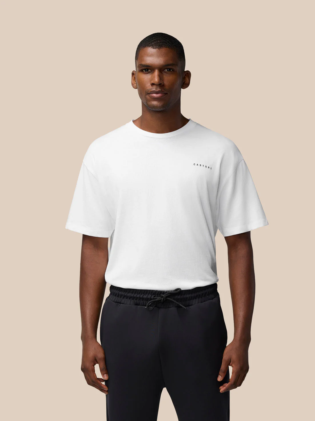 Flex Cotton T-Shirt- White/Black - Image 2