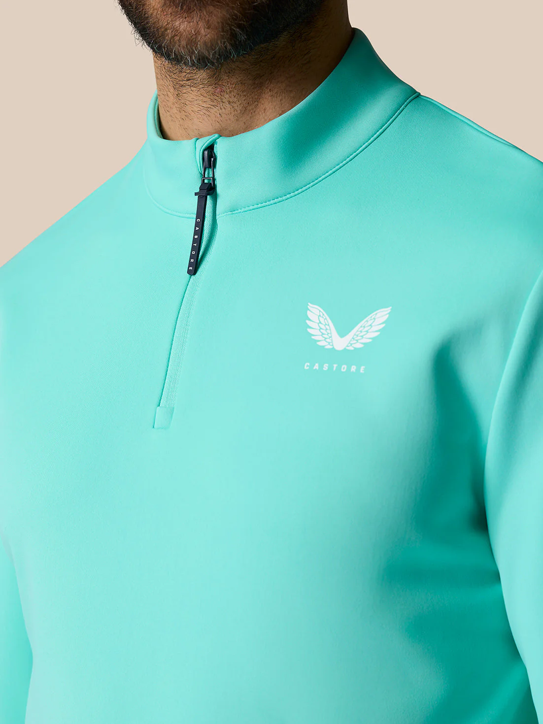 Golf Club Classic Quarter Zip Top - Light Aqua - Image 4