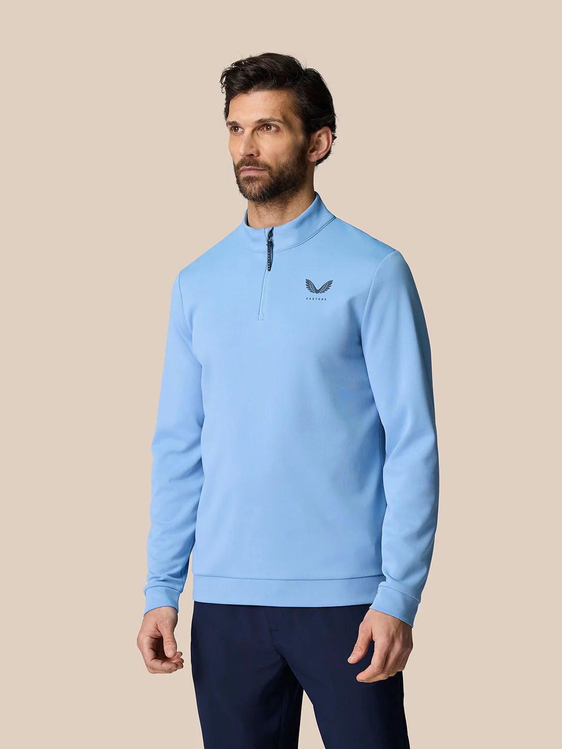 Golf Club Classic Quarter Zip Top  - Sky Blue