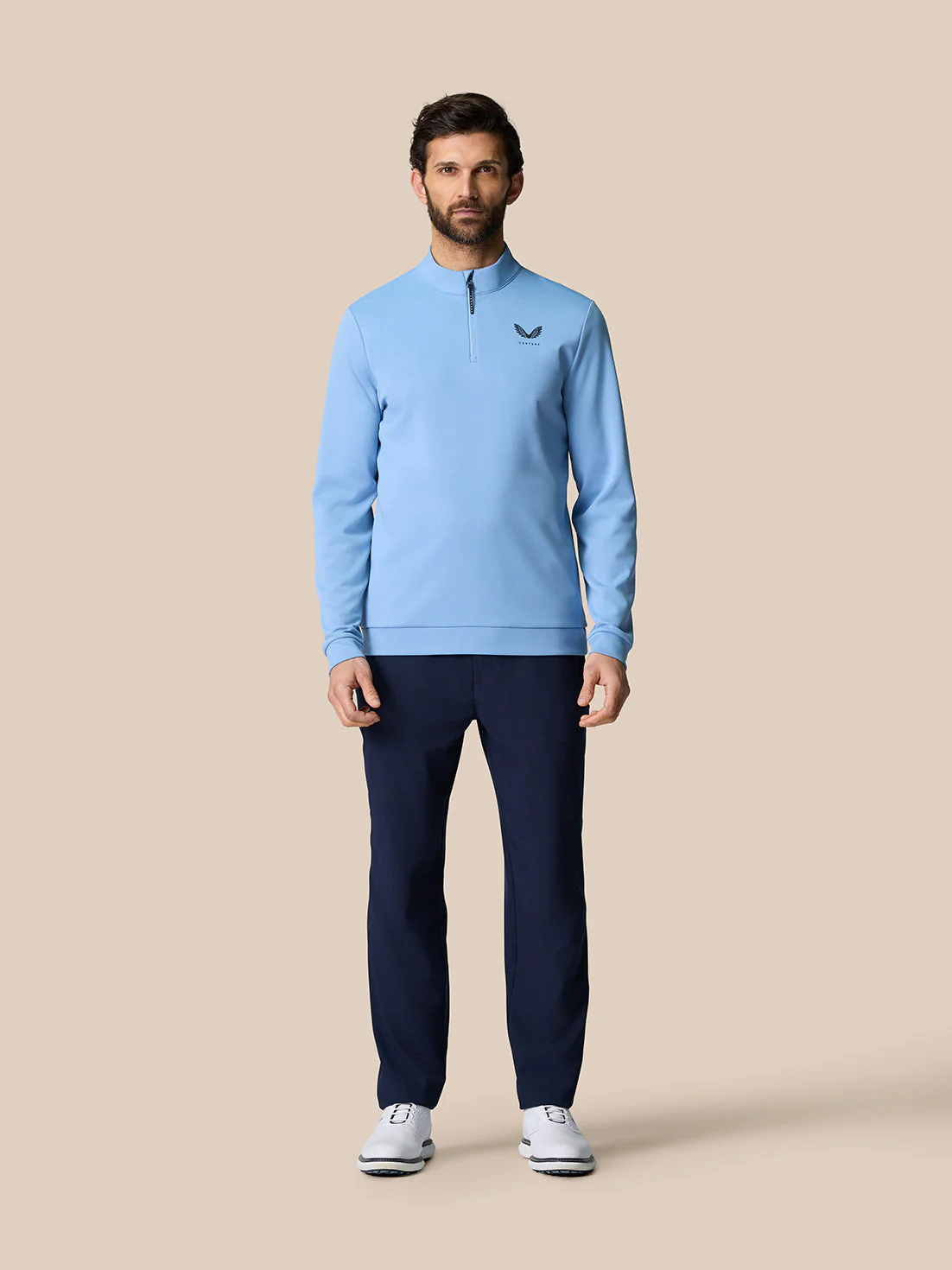 Golf Club Classic Quarter Zip Top  - Sky Blue - Image 6