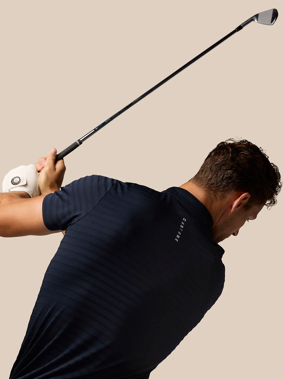 Golf Pinnacle Pique Stripe Polo - Navy - Image 3