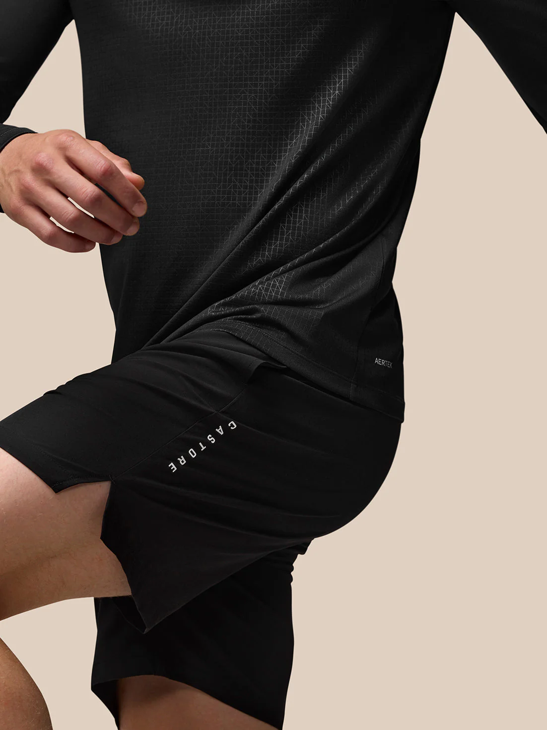 Men's Adapt Print Quarter Zip Top - Black - Image 6