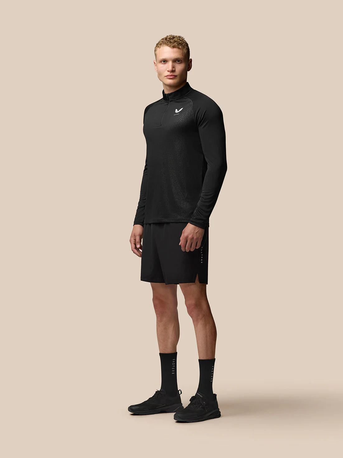 Men's Adapt Print Quarter Zip Top - Black - Image 7