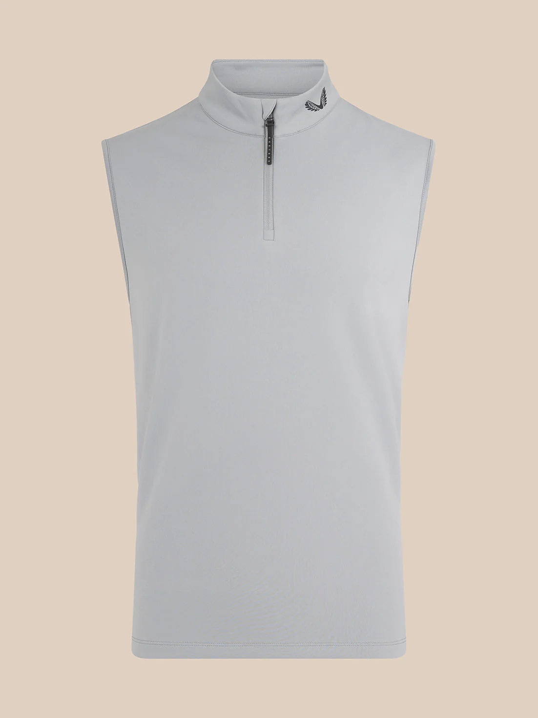 Men’s Golf Club Classic Half Zip Gilet - Mid Grey - Image 8