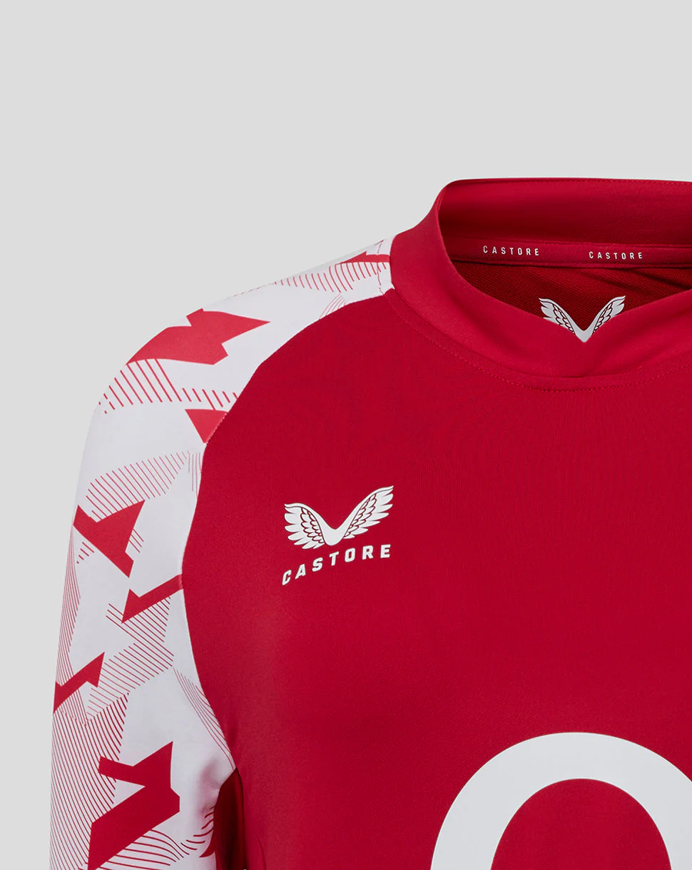 England Rugby Red Roses Pre Match Long Sleeve Drill Top O2 – Women's Fit - Image 4